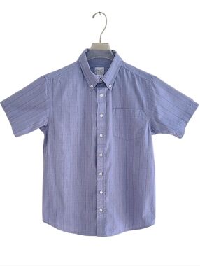 Talbots Kids Boys 16 Blue Short Sleeve Button Down Shirt